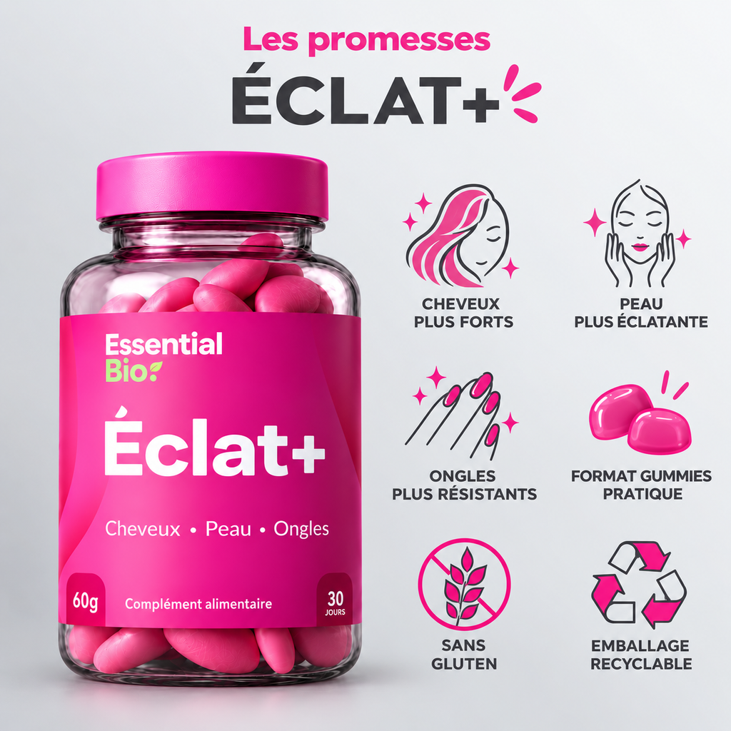 Éclat+ — Gummies Cheveux, Peau & Ongles