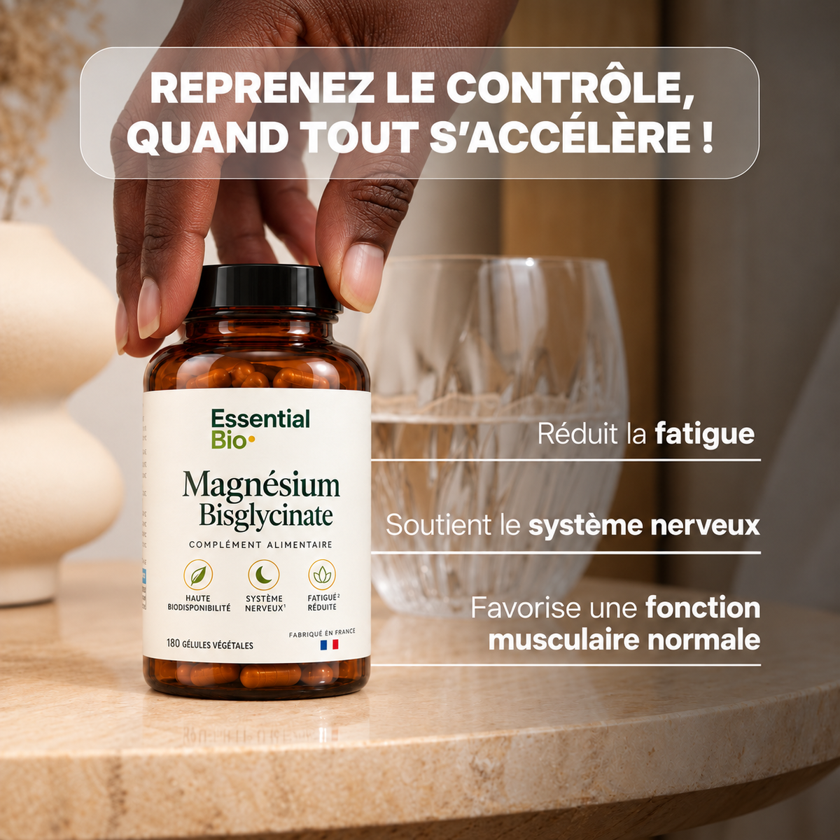 Magnésium Bisglycinate — 180 gélules