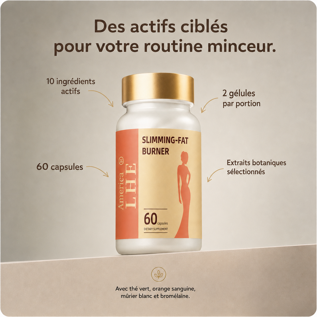 Slimming Fat Burner : 10 ingrédients actifs, 2 gélules par portion
