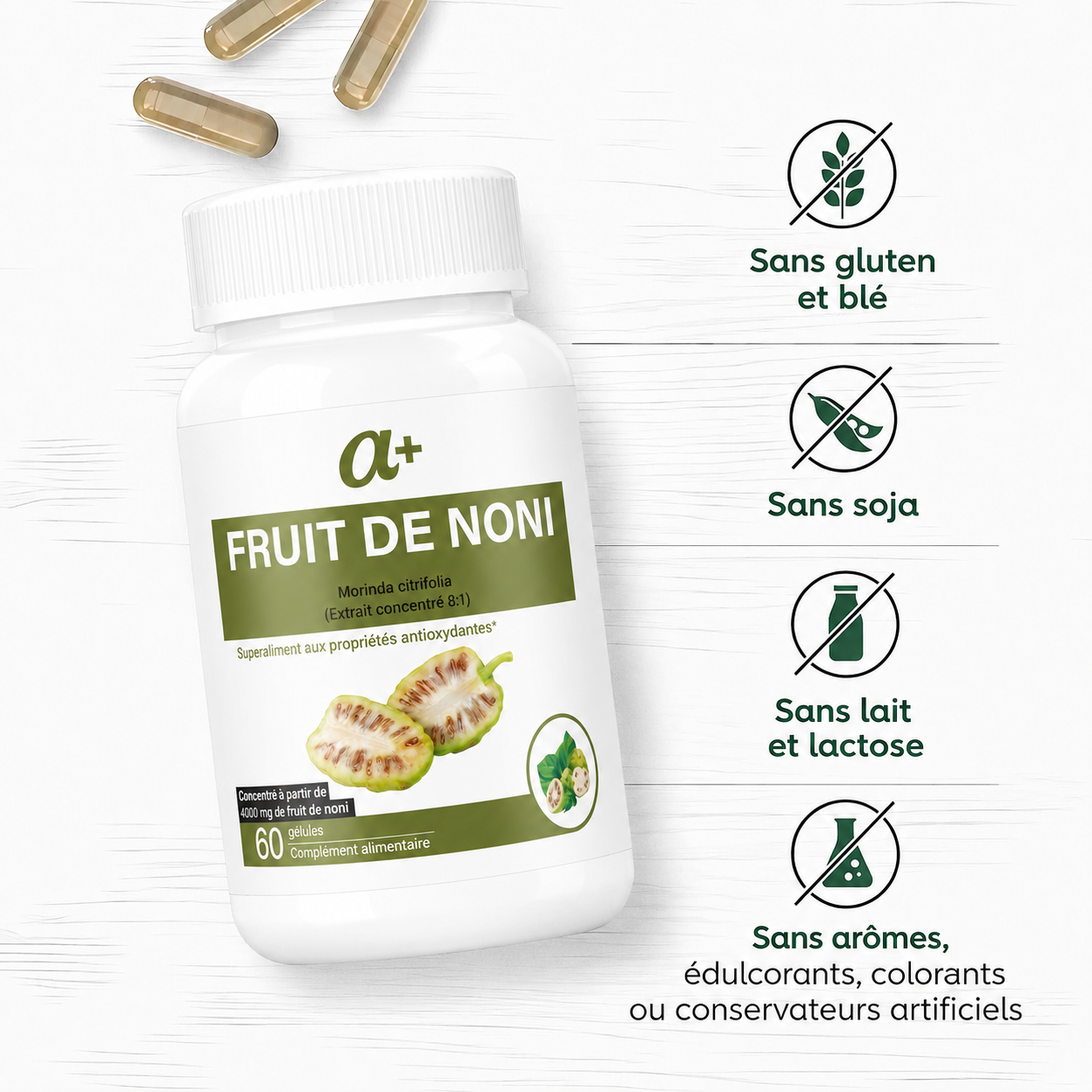 🌿 Noni Bio 3000 mg – Vitalité & Équilibre Naturel