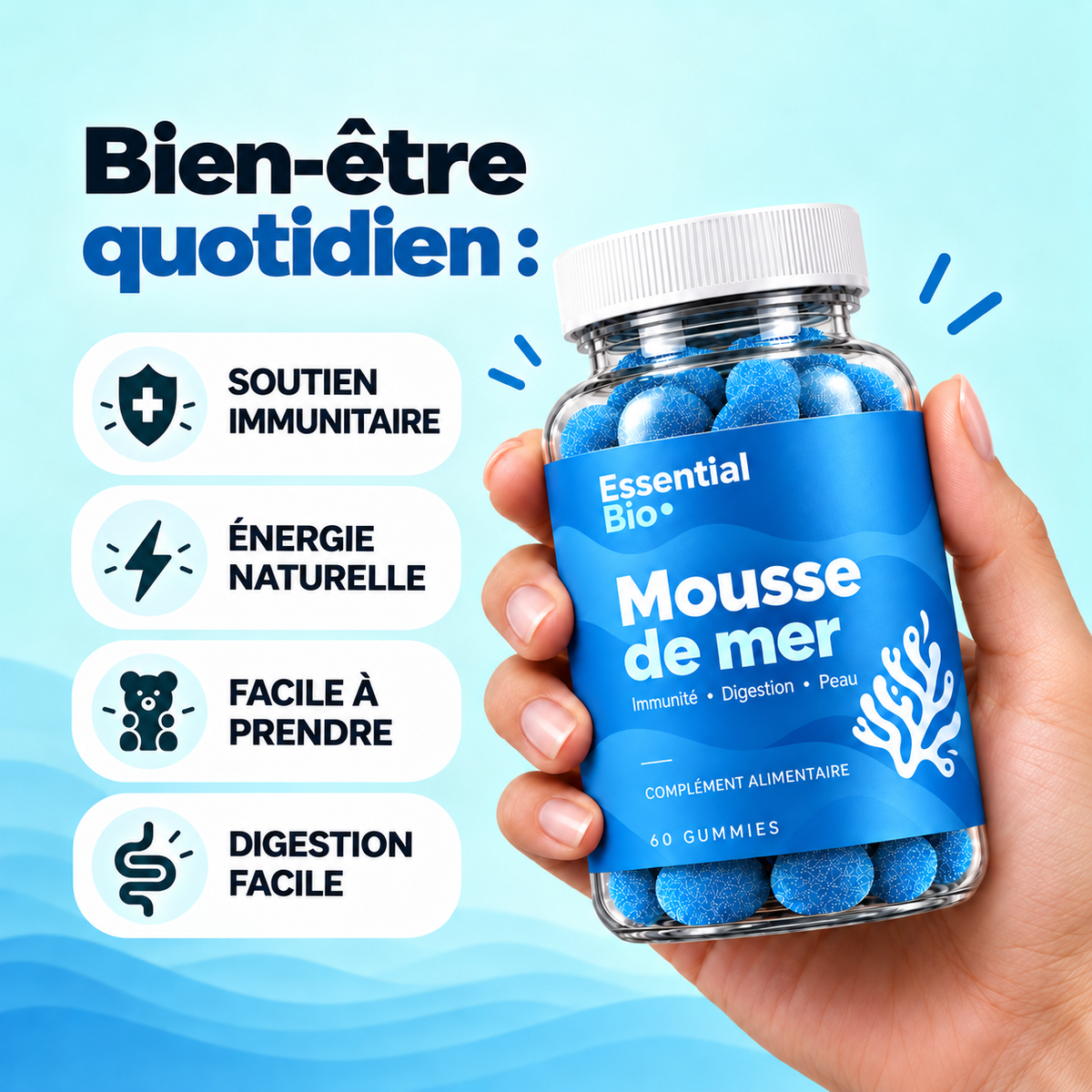 Mousse de Mer — Gummies Immunité, Digestion & Peau